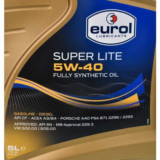 Моторное масло Eurol Super Lite 5W-40 5 л на Lexus RC