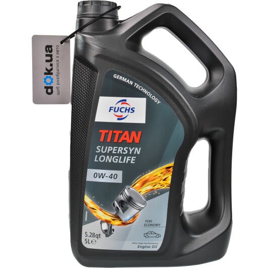 Моторное масло Fuchs Titan Supersyn Long Life 0W-40 5 л на Citroen C-Elysee