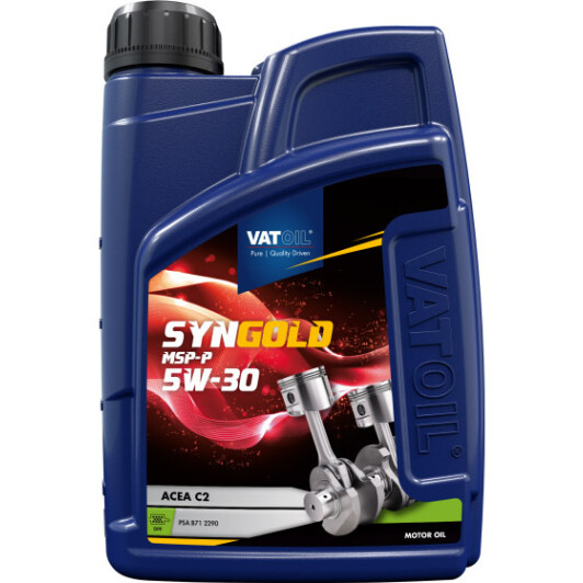 Моторное масло VatOil SynGold MSP-P 5W-30 1 л на Audi 80