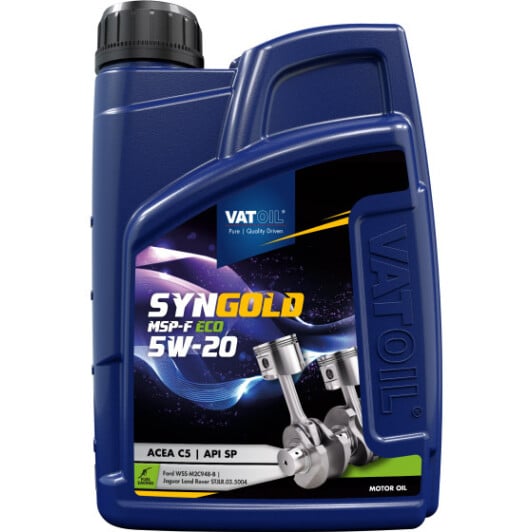 Моторна олива VatOil SynGold MSP-F ECO 5W-20 1 л на Citroen DS4