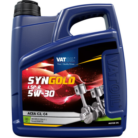 Моторное масло VatOil SynGold LSP-R 5W-30 4 л на Toyota Hilux