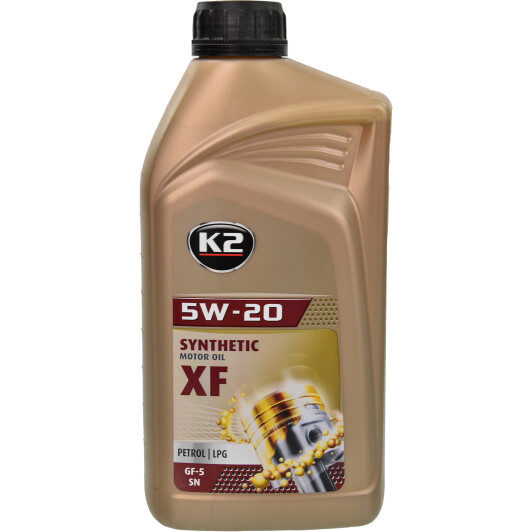 Моторное масло K2 XF 5W-20 1 л на Chevrolet Kalos