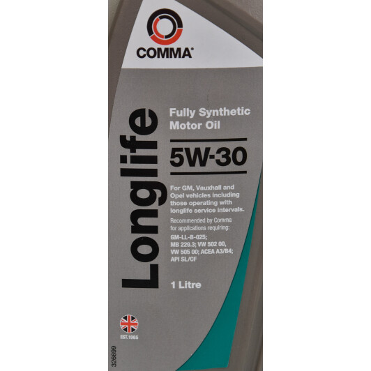 Моторное масло Comma LongLife 5W-30 для Lancia Dedra 1 л на Lancia Dedra