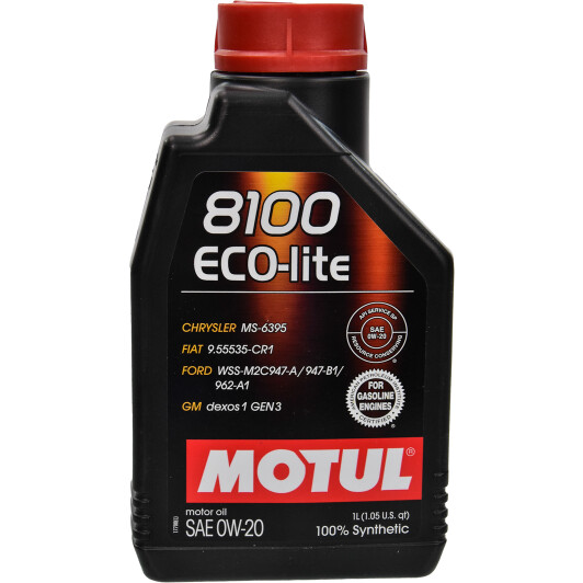 Моторное масло Motul 8100 Eco-Lite 0W-20 1 л на Chery M11