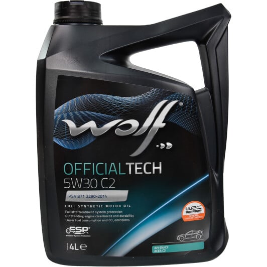 Моторна олива Wolf Officialtech C2 5W-30 4 л на Audi A8