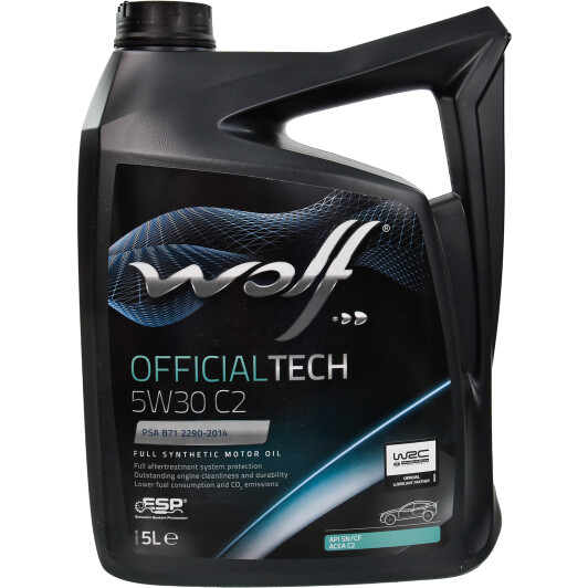 Моторное масло Wolf Officialtech C2 5W-30 5 л на SAAB 9-5
