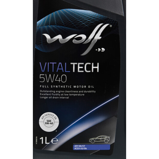 Моторное масло Wolf Vitaltech 5W-40 1 л на Kia Carnival