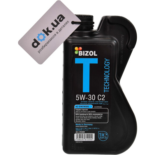 Моторное масло Bizol Technology C2 5W-30 1 л на Kia Pride