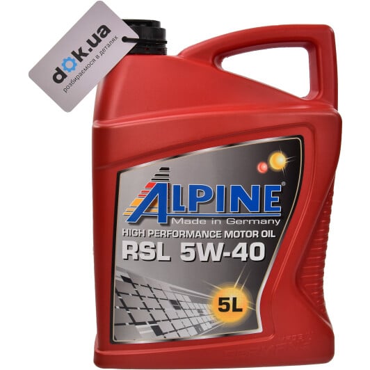Моторное масло Alpine RSL 5W-40 5 л на BMW X3