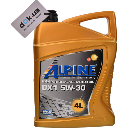 Моторное масло Alpine DX1 5W-30 4 л на Fiat Uno