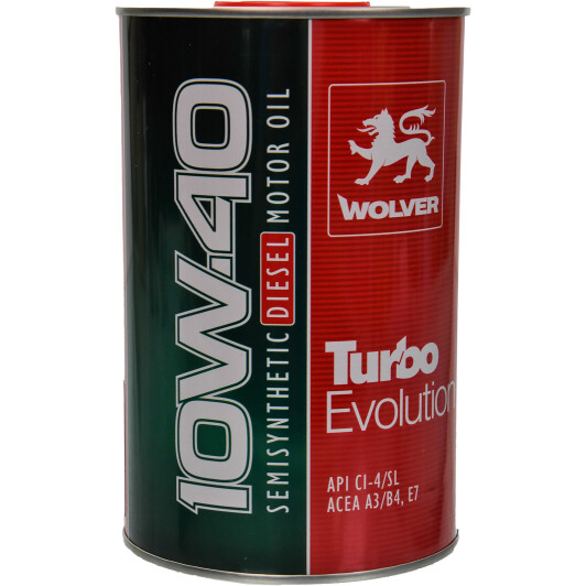 Моторное масло Wolver Turbo Evolution 10W-40 1 л на Kia Opirus