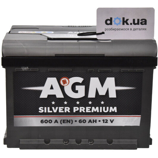 Аккумулятор AGM 6 CT-60-L Silver Premium AKBLU1052