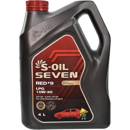 Моторное масло S-Oil Seven Red #9 LPG 10W-30 4 л на Audi A7