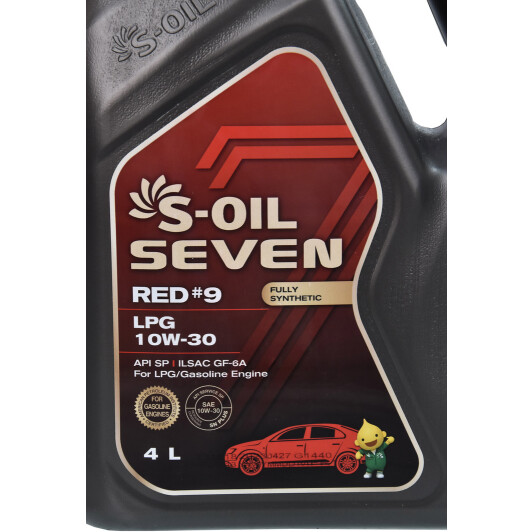 Моторное масло S-Oil Seven Red #9 LPG 10W-30 4 л на Chevrolet Uplander