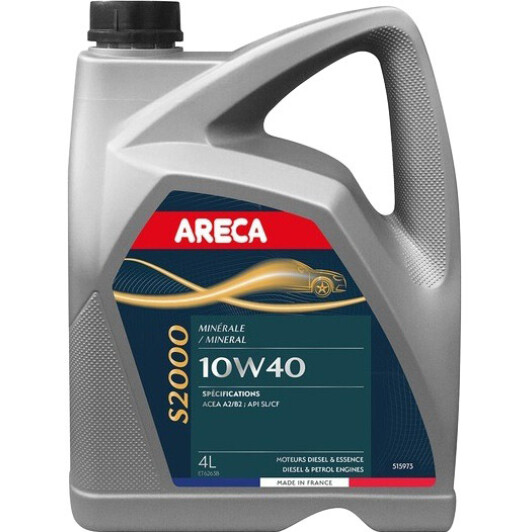 Моторное масло Areca S2000 10W-40 4 л на Citroen C-Elysee