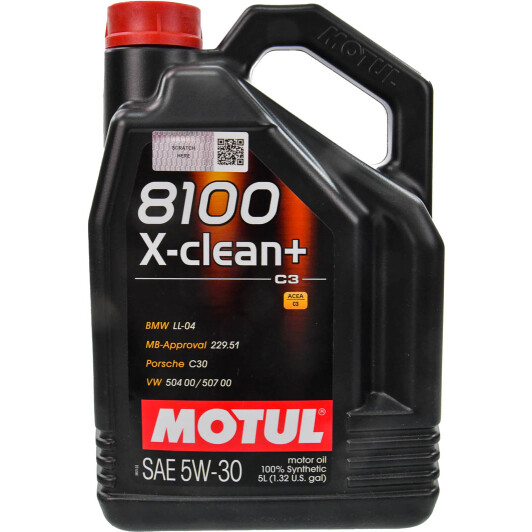 Олива Motul 8100 X-Clean+ 5W-30 5 л на Isuzu Rodeo