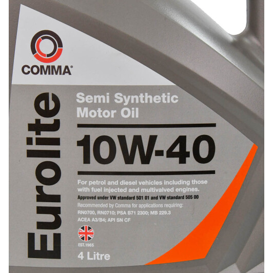 Олива Comma Eurolite 10W-40 4 л на Chrysler 300C