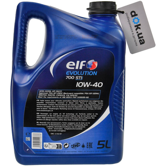 Масло Elf Evolution 700 STI 10W-40 5 л на Chrysler 300C