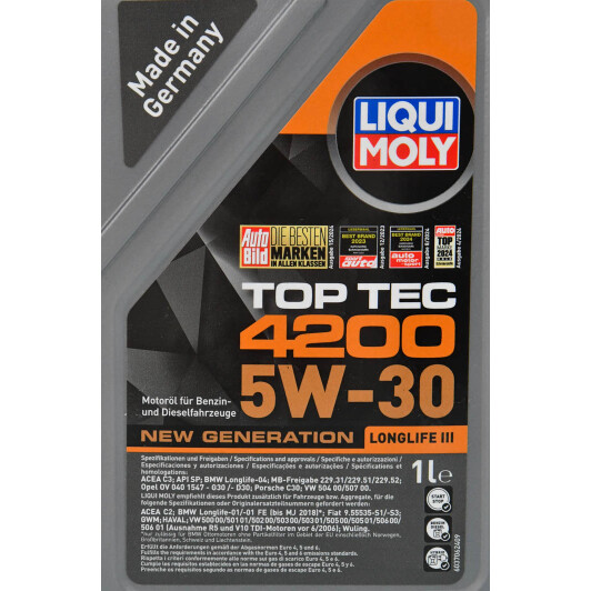 Масло Liqui Moly Top Tec 4200 5W-30 1 л на Chrysler 300C
