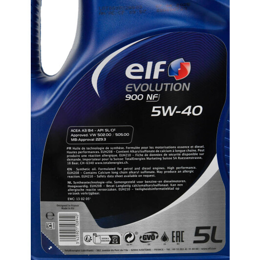 Масло Elf Evolution 900 NF 5W-40 5 л на Chrysler 300C