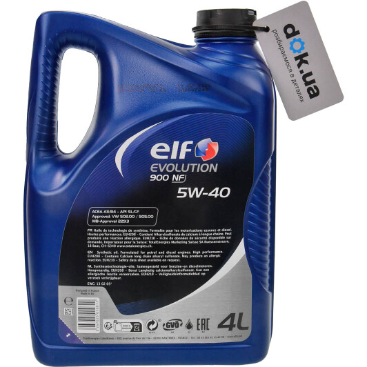 Масло Elf Evolution 900 NF 5W-40 4 л на Porsche Cayenne