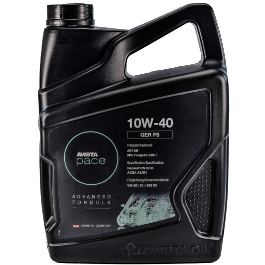 Масло AVISTA Pace GER FS 10W-40 4 л на Porsche Cayenne