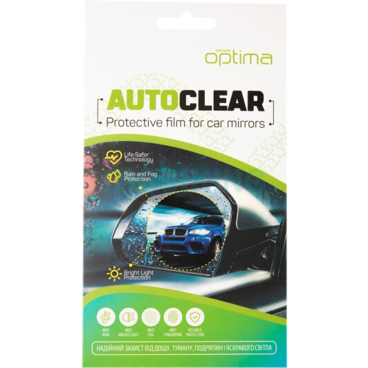 Пленка-антидождь на зеркала Optima Auto Clear 00000068957 95x95 мм