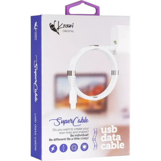 Кабель Krazi Super Cable KZ-UC001TYPECTYPECWHITE USB type-C - USB type-C 1 м