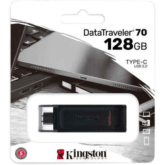 Флешка Kingston DataTraveler 70 128 ГБ