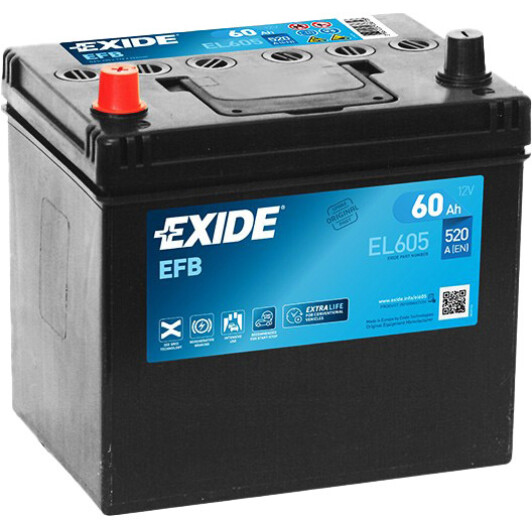 Аккумулятор Exide 6 CT-60-L Start-Stop EFB EL605