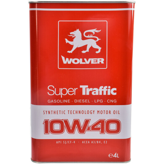 Моторна олива Wolver Super Traffic 10W-40 4 л на Fiat Marea