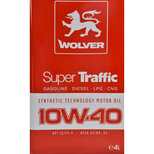 Моторное масло Wolver Super Traffic 10W-40 4 л на Renault Laguna