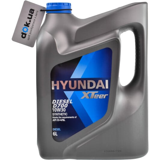 Моторное масло Hyundai XTeer Diesel D700 10W-30 6 л на Hyundai Terracan