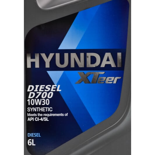 Моторное масло Hyundai XTeer Diesel D700 10W-30 6 л на Hyundai Terracan
