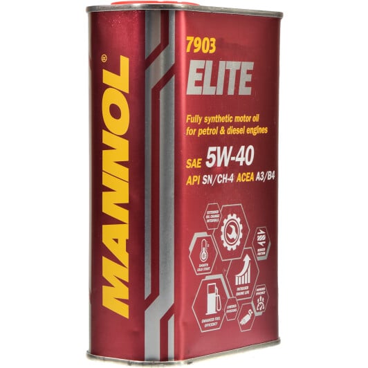 Моторна олива Mannol Elite (Metal) 5W-40 1 л на Peugeot 207