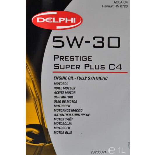 Моторна олива Delphi Prestige Super Plus C4 5W-30 1 л на SsangYong Kyron