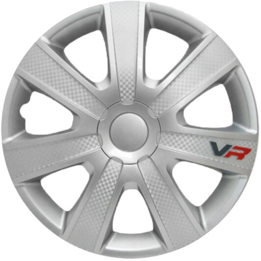 Комплект ковпаків на колеса Argo VR колір сріблястий з карбоновою обробкою R15 R15