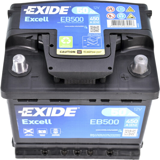 Акумулятор Exide 6 CT-50-R Excell EB500