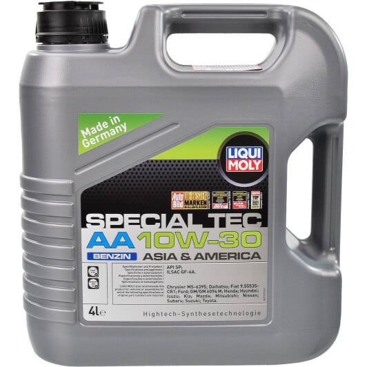 Моторное масло Liqui Moly Special Tec AA Benzin 10W-30 4 л на Toyota Aygo