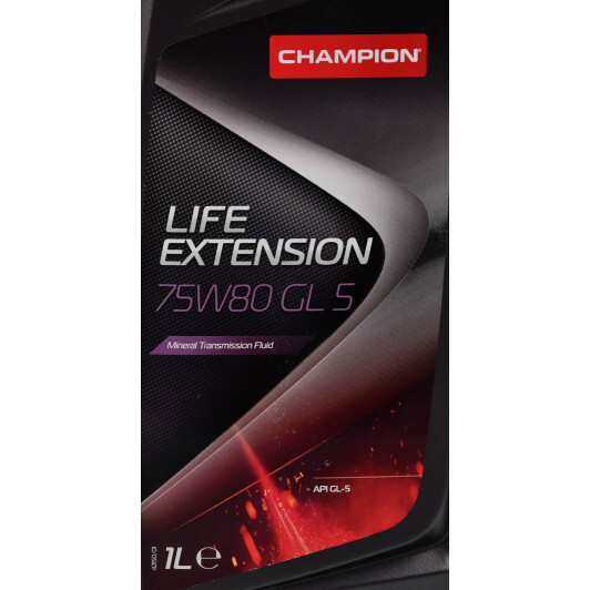 Champion Life Extension GL-5 75W-80 (1 л) трансмісійна олива 1 л