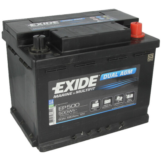 Тяговый аккумулятор Exide Marine & Leisure EP500 60 Ач 12 В