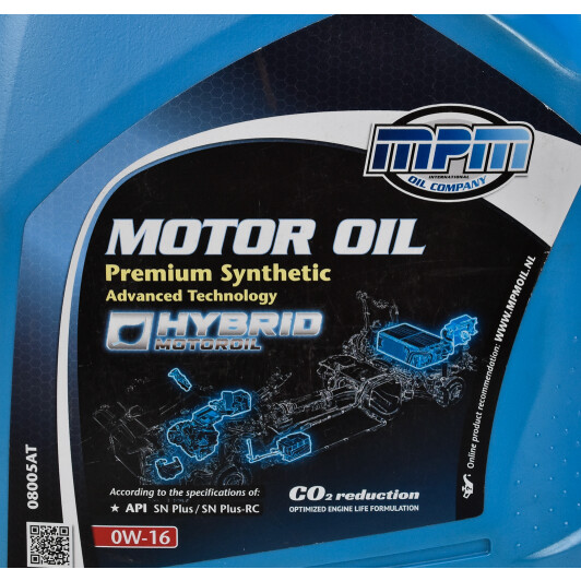 Моторное масло MPM Premium Synthetic Advanced Technology 0W-16 5 л на Ford Scorpio