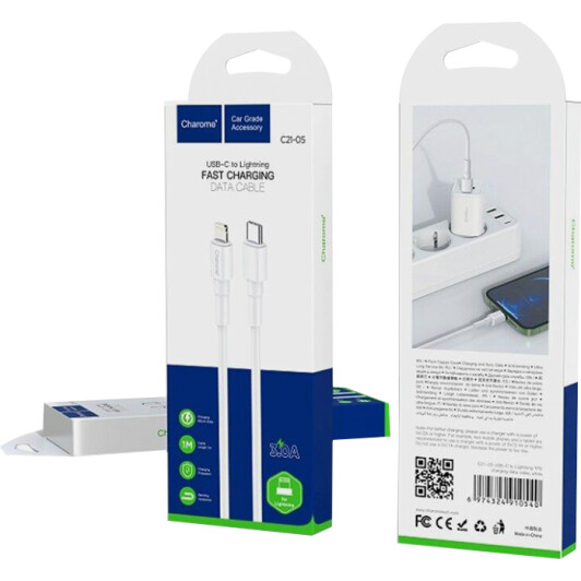 Кабель Charome C21-05 6974324910540 Apple Lightning - USB type-C 1 м
