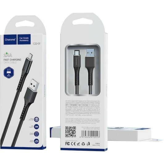 Кабель Charome C22-01 6974324910557 USB - Micro USB 1 м