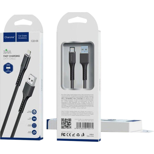Кабель Charome C22-03 6974324910571 USB - Apple Lightning 1 м