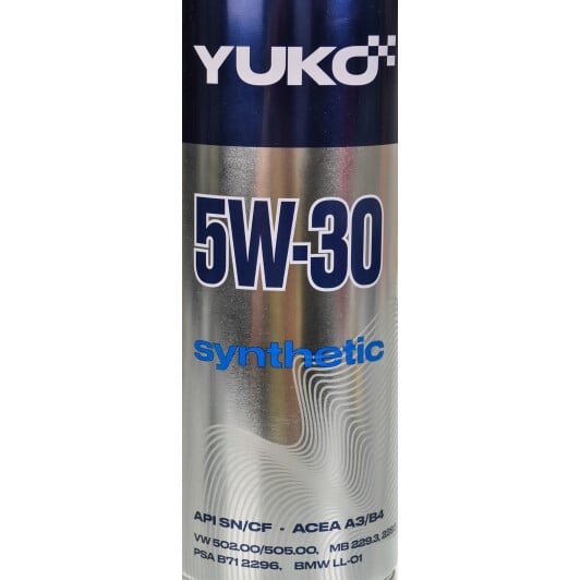 Моторное масло Yuko Synthetic 5W-30 1 л на Fiat 500
