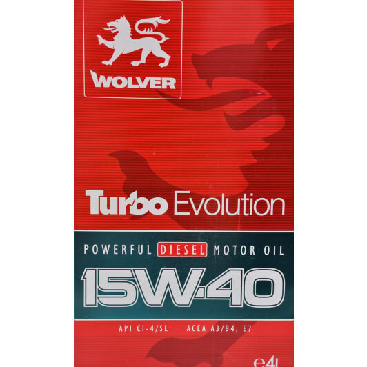 Моторное масло Wolver Turbo Evolution 15W-40 4 л на Renault 4