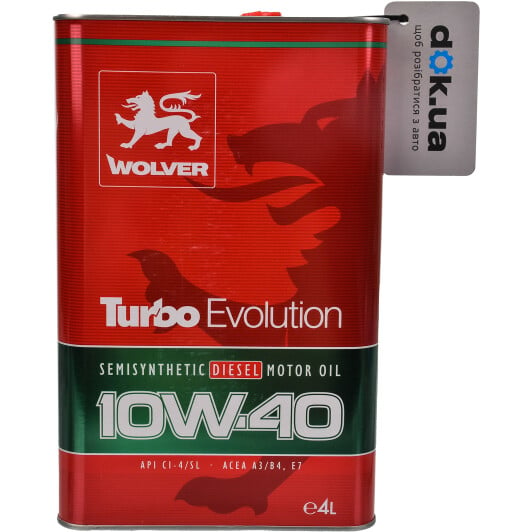 Моторна олива Wolver Turbo Evolution 10W-40 4 л на Hyundai i30