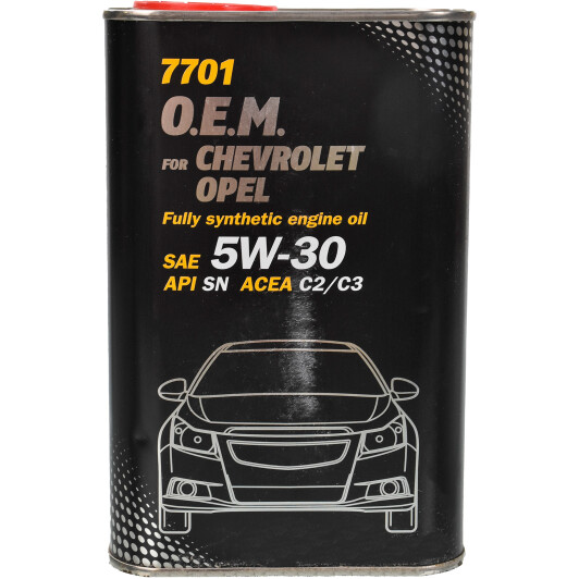 Моторное масло Mannol O.E.M. For Chevrolet Opel (Metal) 5W-30 1 л на Toyota Camry
