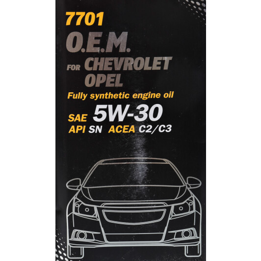 Моторное масло Mannol O.E.M. For Chevrolet Opel (Metal) 5W-30 1 л на Mazda 121